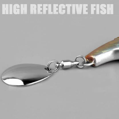 GOBAIT Spinner Bait 10g 20g 30g VIB Spoon Metal Jig Fishing Vibration Tackle Blade Pesca Rotating Spinning Lure Gear Spinnerbait - Duke's Fishing Supply
