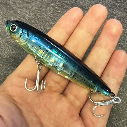GOBAIT Floating Pencil Bait 17.5g 10cm Topwater Walk The Dog Fishing Lure 3D Swimbait Hook Popper Pesca Minnow Rattle Cranbait - Duke's Fishing Supply