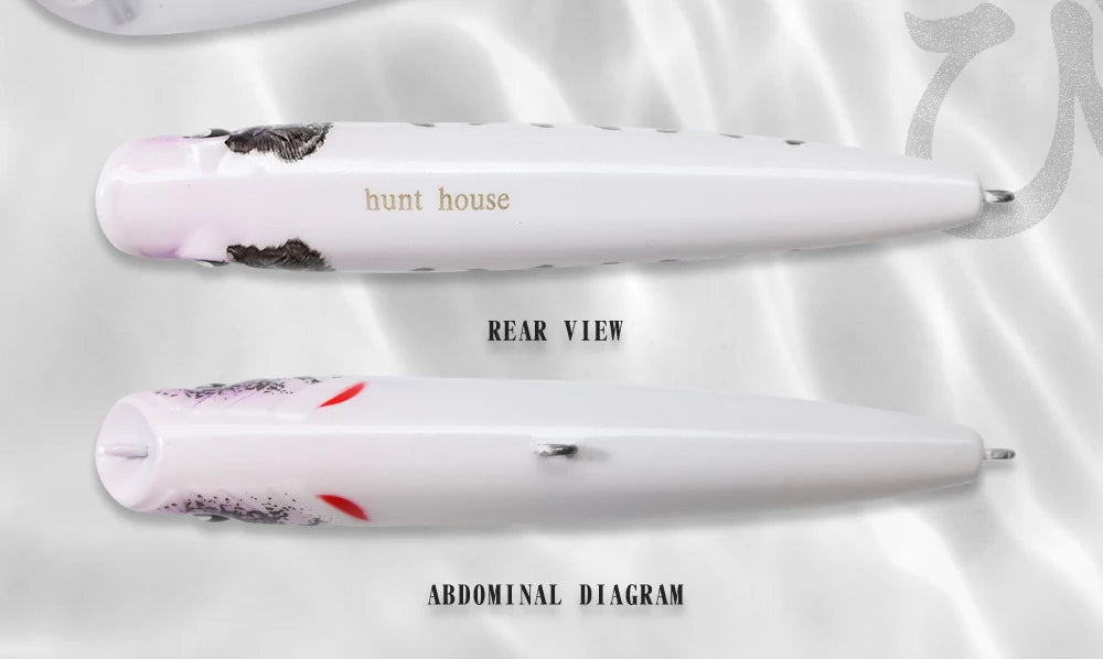 Hunthouse WTD Hard Pencil Fishing Lure Topwater Popper 90m/11.6g Stick Bait Wobblers Fishing Tackle For Seabass Pike LW547 - Duke's Fishing Supply