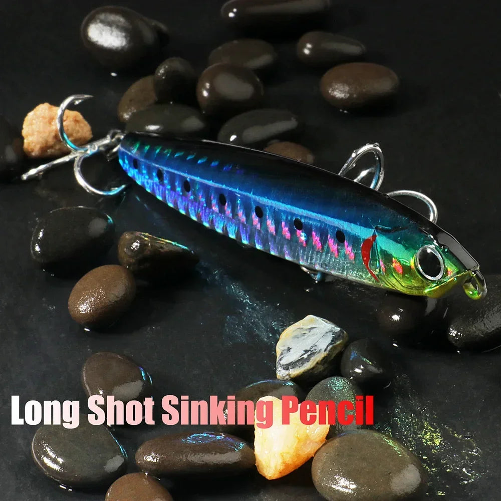 GOBAIT Sinking Pencil Bait 10g 14g 18g 24g Minnow 8cm 10cm Fishing Hook Metal Jig Wobbler Plopper Casting Gear Popper Pesca Lure - Duke's Fishing Supply