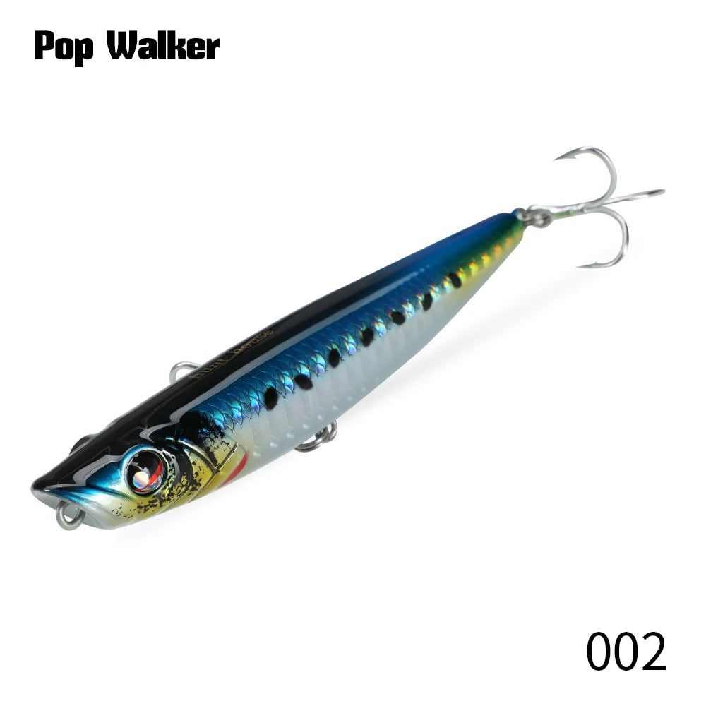 Hunthouse WTD Hard Pencil Fishing Lure Topwater Popper 90m/11.6g Stick Bait Wobblers Fishing Tackle For Seabass Pike LW547 - Duke's Fishing Supply