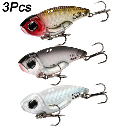 Metal Jig VIB Lure 7g 10g 15g Spoon Spinner Color Spinning Fishing Tackle Treble Hooks Swimbait Pesca Bait Spinnerbait VIBRATION - Duke's Fishing Supply