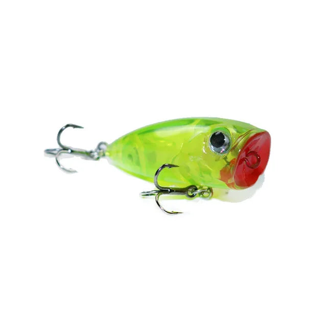 LETOYO 35mm 3.7g Micro Popper Fishing Lure Topwater Mini Artificial Hard Baits Wobblers For Stream Trout Bass Fishing Lures - Duke's Fishing Supply