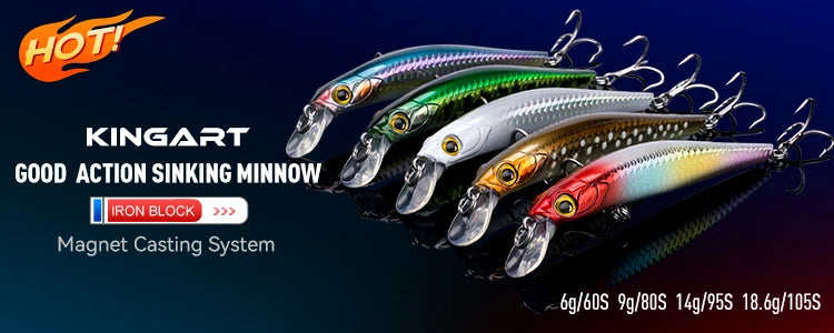 KINGDOM SP Shadow Fishing Lures 6.5g 9g 14g 14.2g Suspending Minnow Wobbler Crank Baits Artificial Sea Bass Pike Fishing Tackle - Duke's Fishing Supply