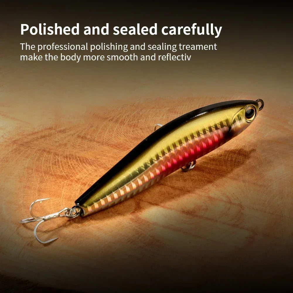 Sinking Pencil Lure 12.5g 24g Fishing Weight System Jerkbait Popper Hook Swimbait Pesca Tackle Cast Deep Minnow Silicone Bait - Duke's Fishing Supply