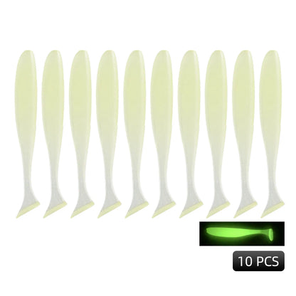 Assorted Paddle Tail Rubber Swimbait (10/Pack) - Duke's Fishing Supply