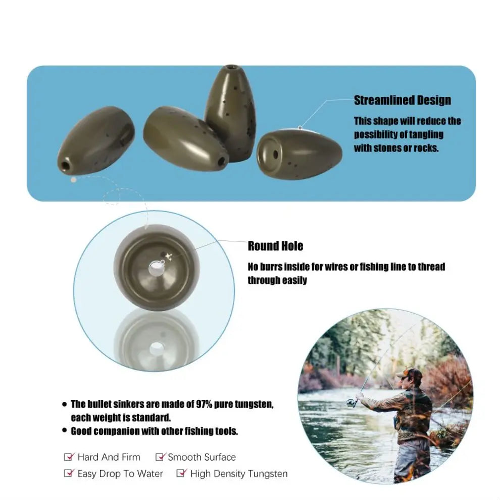 Premium Tungsten Bullet Sinker - Duke's Fishing Supply