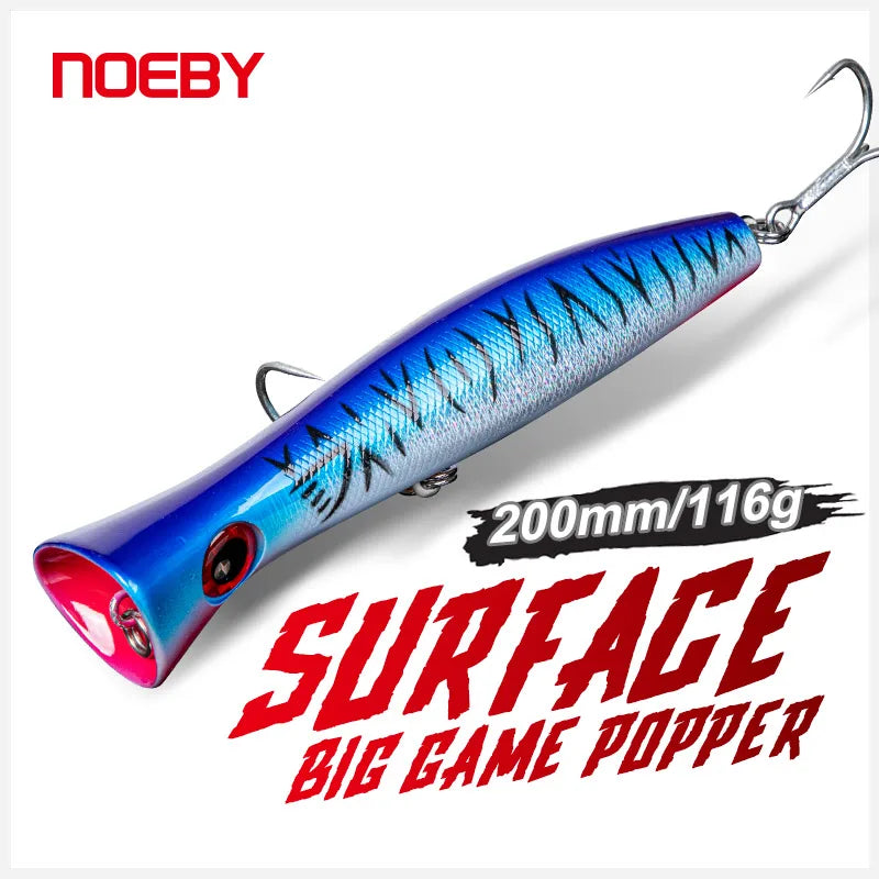 Noeby Big Game Popper Fishing Lure 200mm 116g GT Tuna Topwater Popper Saltwater Artificial Hard Lures Saltwater Fishing Lure - Duke's Fishing Supply