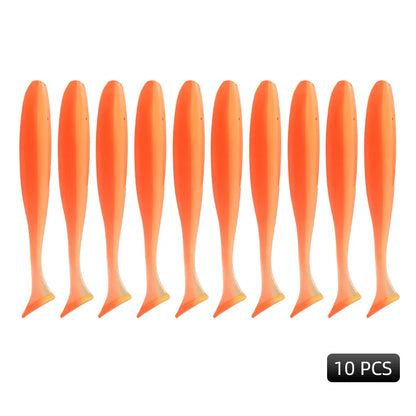 Assorted Paddle Tail Rubber Swimbait (10/Pack) - Duke's Fishing Supply