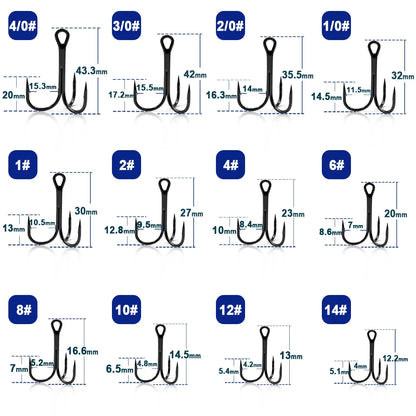 High Carbon Steel Treble Hook - Duke's Fishing Supply