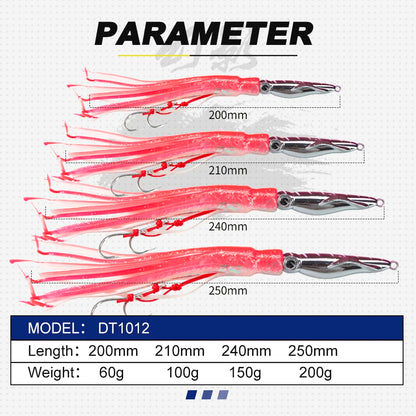 Skirted Squid Jig (60-200g) - Duke's Fishing Supply