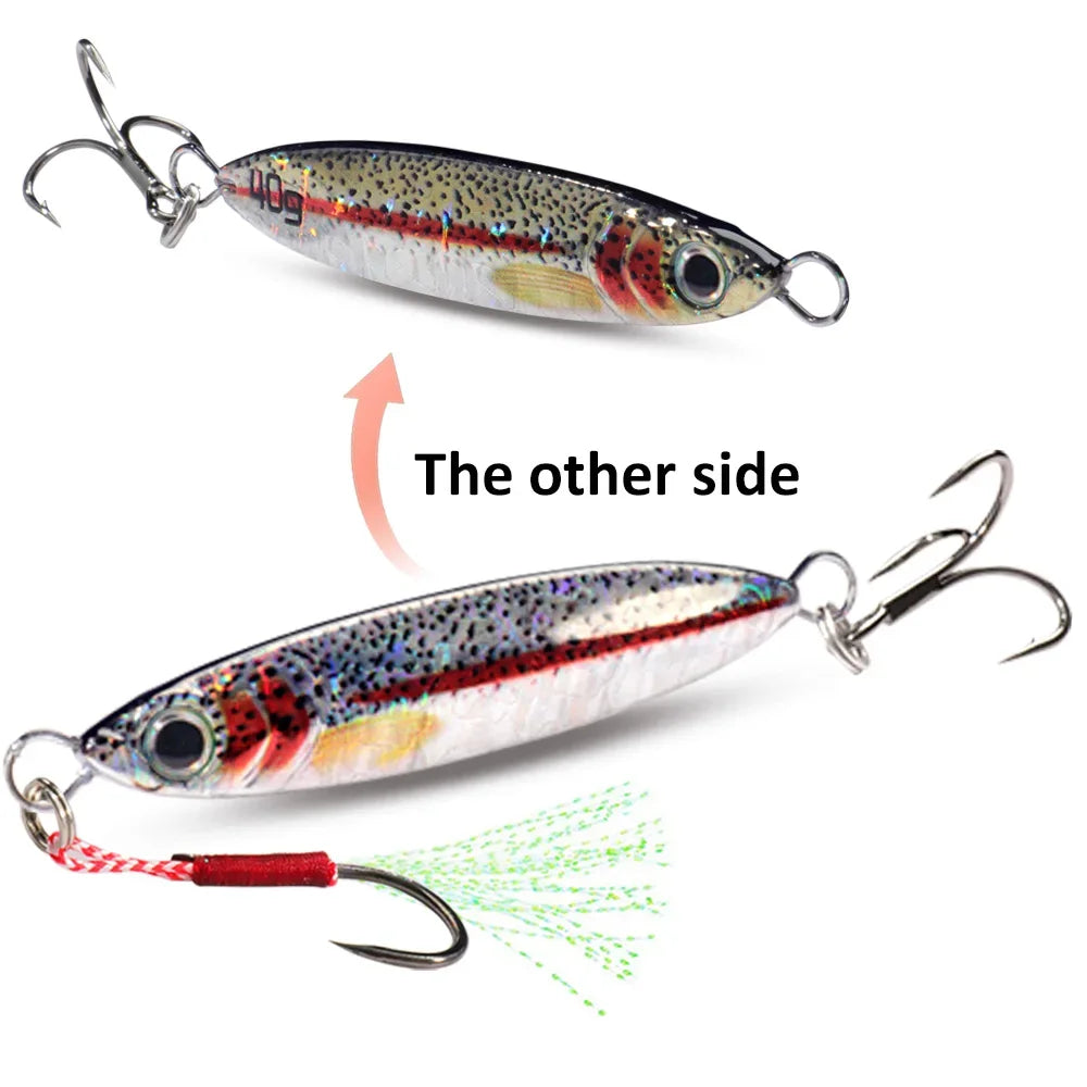 5pcs Metal Jig Lure kit 7g 10g 20g 30g 40g Spinner Sinking Pencil Fishing Tackle Feather Treble Hooks Pesca Cast 2/3/5pcs Baits - Duke's Fishing Supply