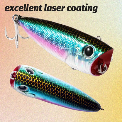 Top Water Floating Popper 8g 6.5cm Lure Steel Ball Copper Ballast Balance System Swimbait Pesca Wobbler Minnow Tackle Crank Bait - Duke's Fishing Supply
