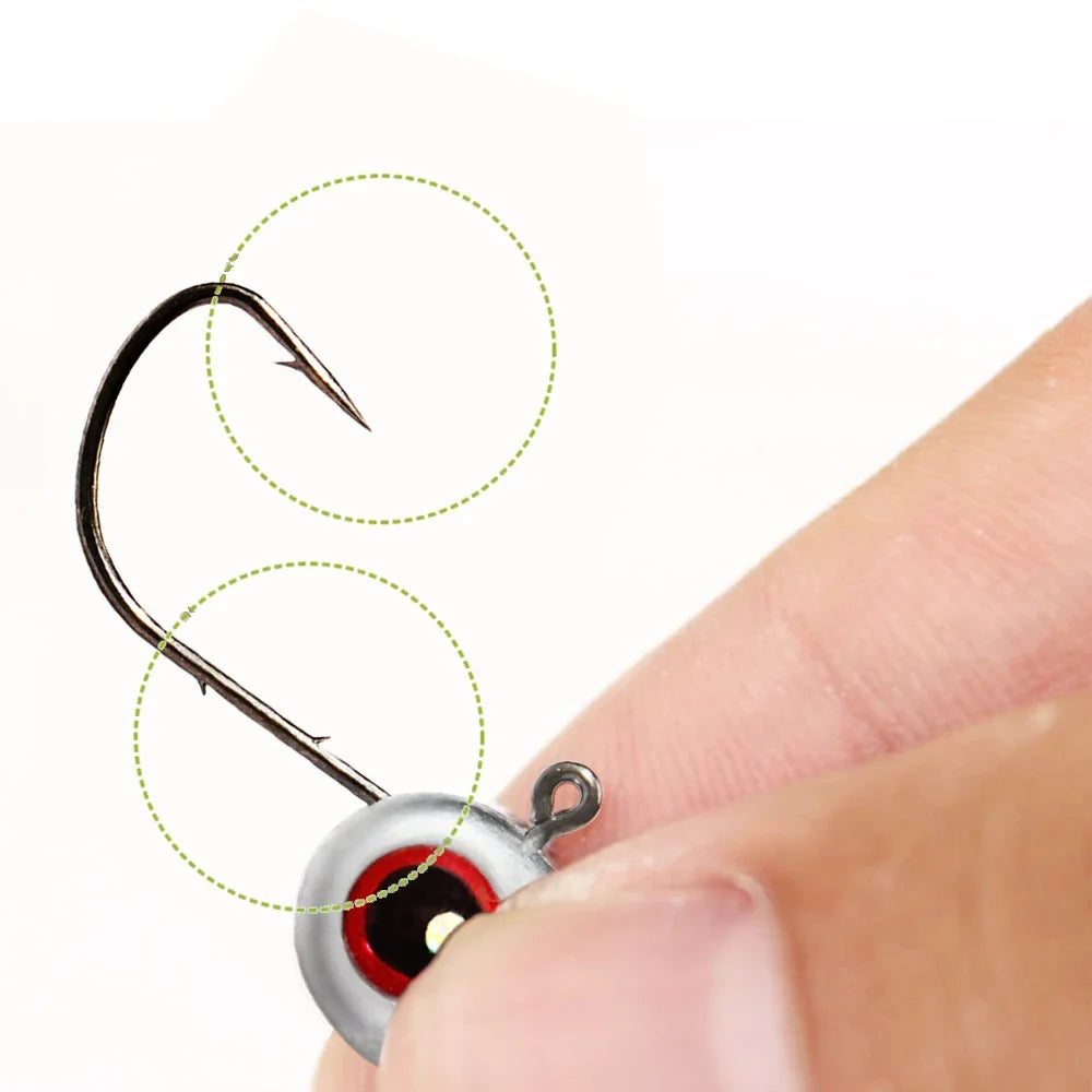 5-20Pcs Big Fish Eye Jig Head Hooks 2.5g 3.5g 5g Shank Barbed Root Ned Rig Fishing Soft Lure Kit Tackle Pesca Gear Fishhook - Duke's Fishing Supply