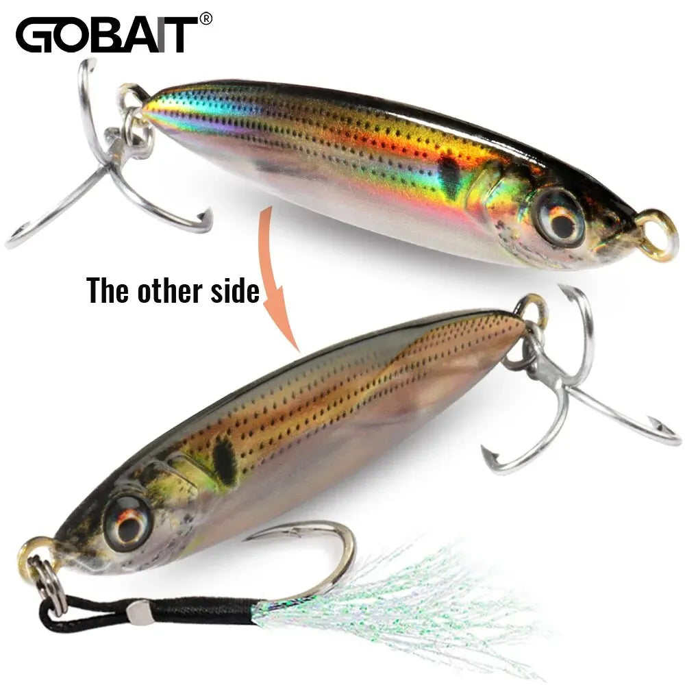 Metal Jig Lure 20g 30g 40g Spinner Spoon 3D Eye Color Laser Spinning Fishing Tackle Popper Hook Swimbait Pesca Spinnerbait Bait - Duke's Fishing Supply