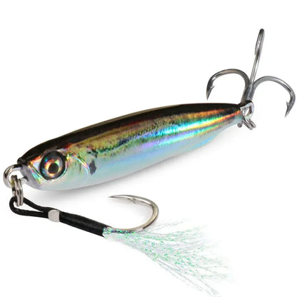 GOBAIT Metal Jig Lure 10g 20 30g 40g Spinner Spoon 3D Eye Color Spinning Fishing Tackle Popper Gear Hook Swimbait Pesca Bait - Duke's Fishing Supply