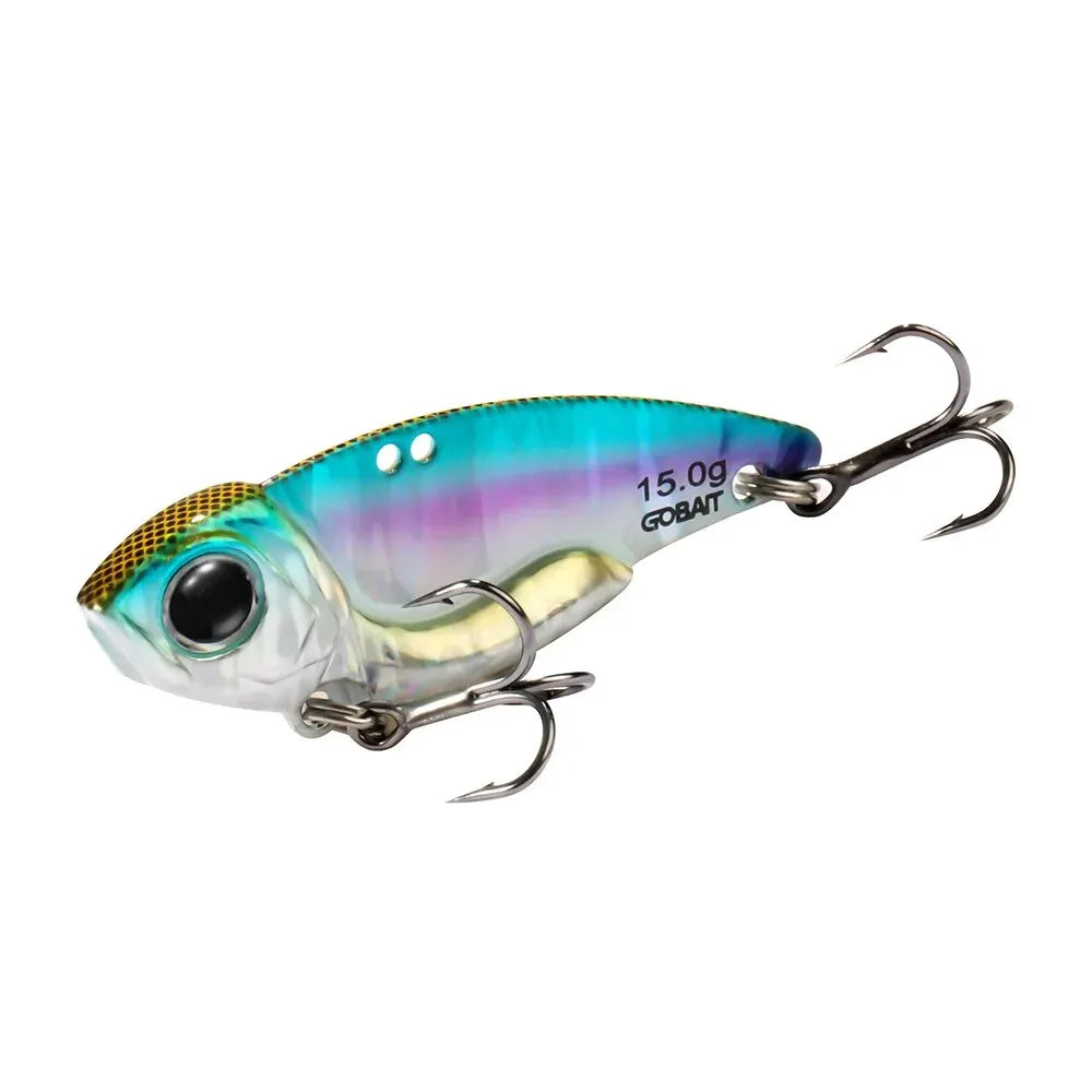 Metal Jig VIB Lure 7g 10g 15g Spoon Spinner Color Spinning Fishing Tackle Treble Hooks Swimbait Pesca Bait Spinnerbait VIBRATION - Duke's Fishing Supply