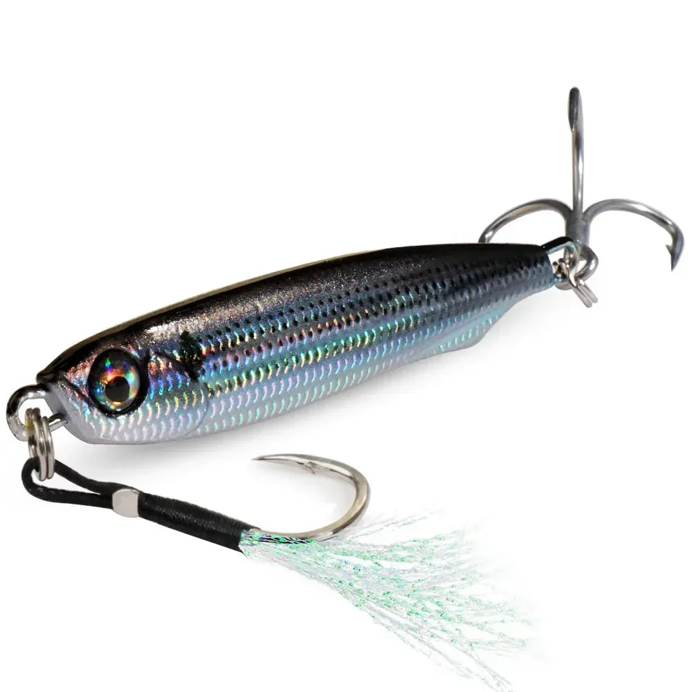 GOBAIT Metal Jig Lure 10g 20 30g 40g Spinner Spoon 3D Eye Color Spinning Fishing Tackle Popper Gear Hook Swimbait Pesca Bait - Duke's Fishing Supply