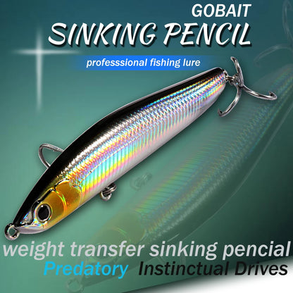 Sinking Pencil Bait 16g 9.8cm 12g 8.5cm Wobbler Weight Transfer System Popper Pesca Swimbait Cast Minnow Tackle Fishing Lure - Duke's Fishing Supply