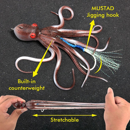 Luminous Octopus Jig (110-200g) - Duke's Fishing Supply