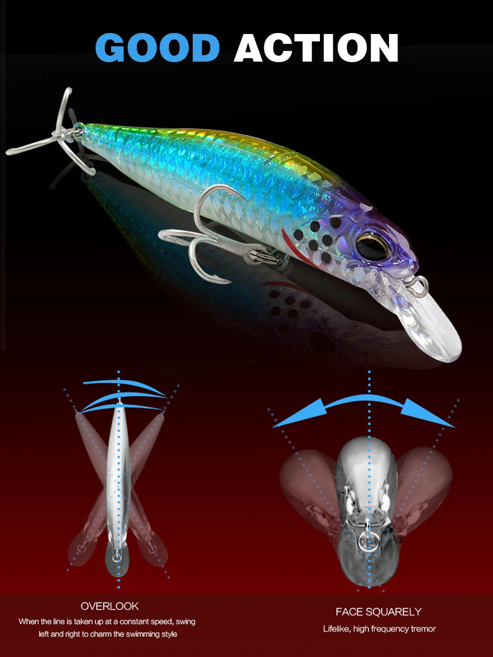 Fishing Lure Kit Floating 8.5g Bait Sinking Minnow 5g Wobbler Swimbait Carp Fishing Tackle Rattle Cranbait Set Pesca Jerkbait - Duke's Fishing Supply