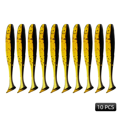 Assorted Paddle Tail Rubber Swimbait (10/Pack) - Duke's Fishing Supply
