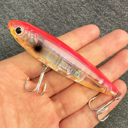 GOBAIT Floating Pencil Bait 17.5g 10cm Topwater Walk The Dog Fishing Lure 3D Swimbait Hook Popper Pesca Minnow Rattle Cranbait - Duke's Fishing Supply