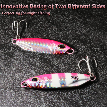 Metal Jig Fishing Lure 10g 20g 30g 40g Shore Casting Swimbait VIB Spoon Fishhook Spinner LAKE Ocean Tackle Pesca Artificial Bait - Duke's Fishing Supply