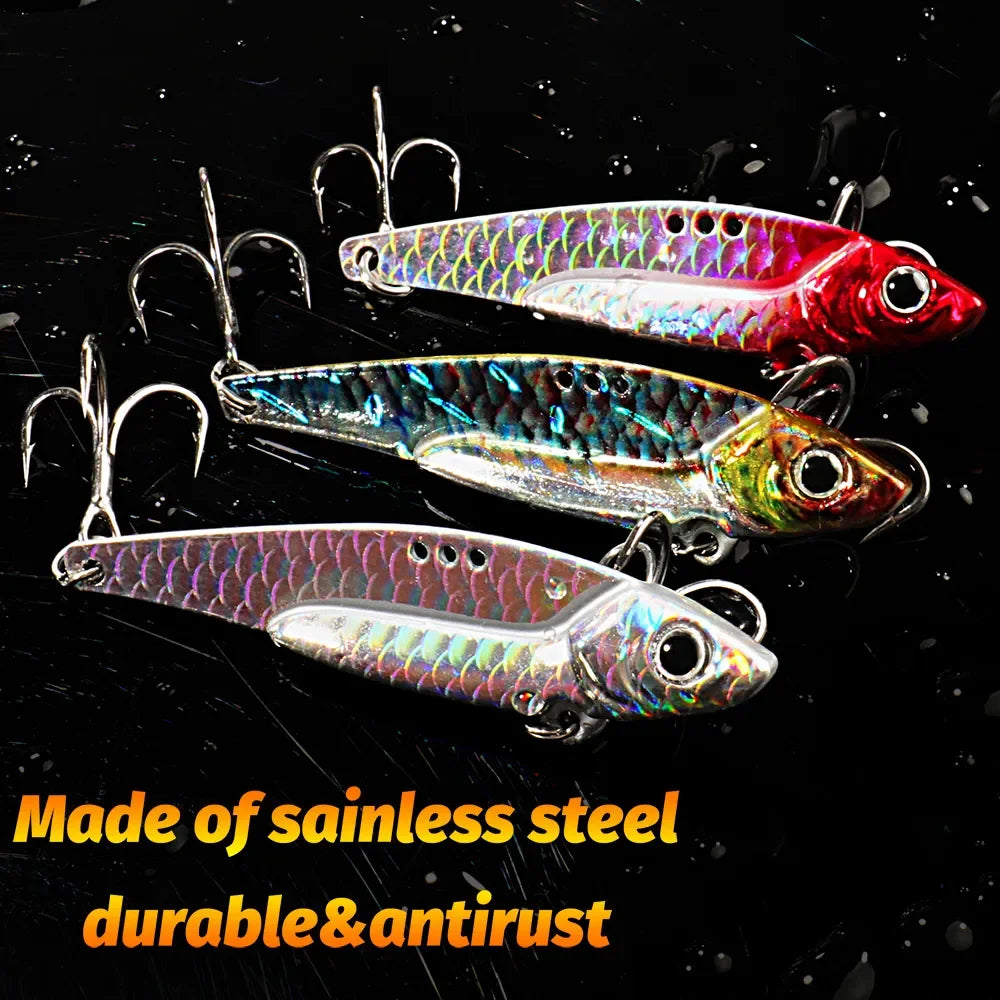 Spinner Spoon Metal Jig Bait 7.5g 10g 16g 20g VIB Sinking Blade Spinning Treble Hook Spinnerbait Pesca Tackle Sea Fishing Lure - Duke's Fishing Supply