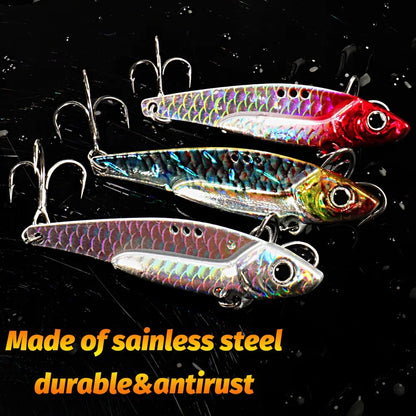 Spinner Spoon Metal Jig Bait 7.5g 10g 16g 20g VIB Sinking Blade Spinning Treble Hook Spinnerbait Pesca Tackle Sea Fishing Lure - Duke's Fishing Supply