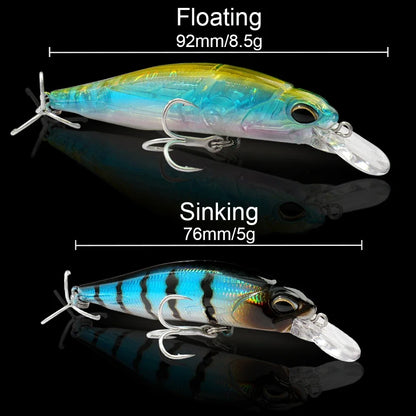 Fishing Lure Kit Floating 8.5g Bait Sinking Minnow 5g Wobbler Swimbait Carp Fishing Tackle Rattle Cranbait Set Pesca Jerkbait - Duke's Fishing Supply