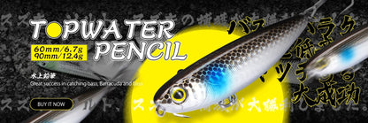 Hunthouse Pencil Fishing Lure Walk The Dog Top Water Artificial Bait Fishing Tackle For Pike Bass Bestselling Color Combos LW536 - Duke's Fishing Supply