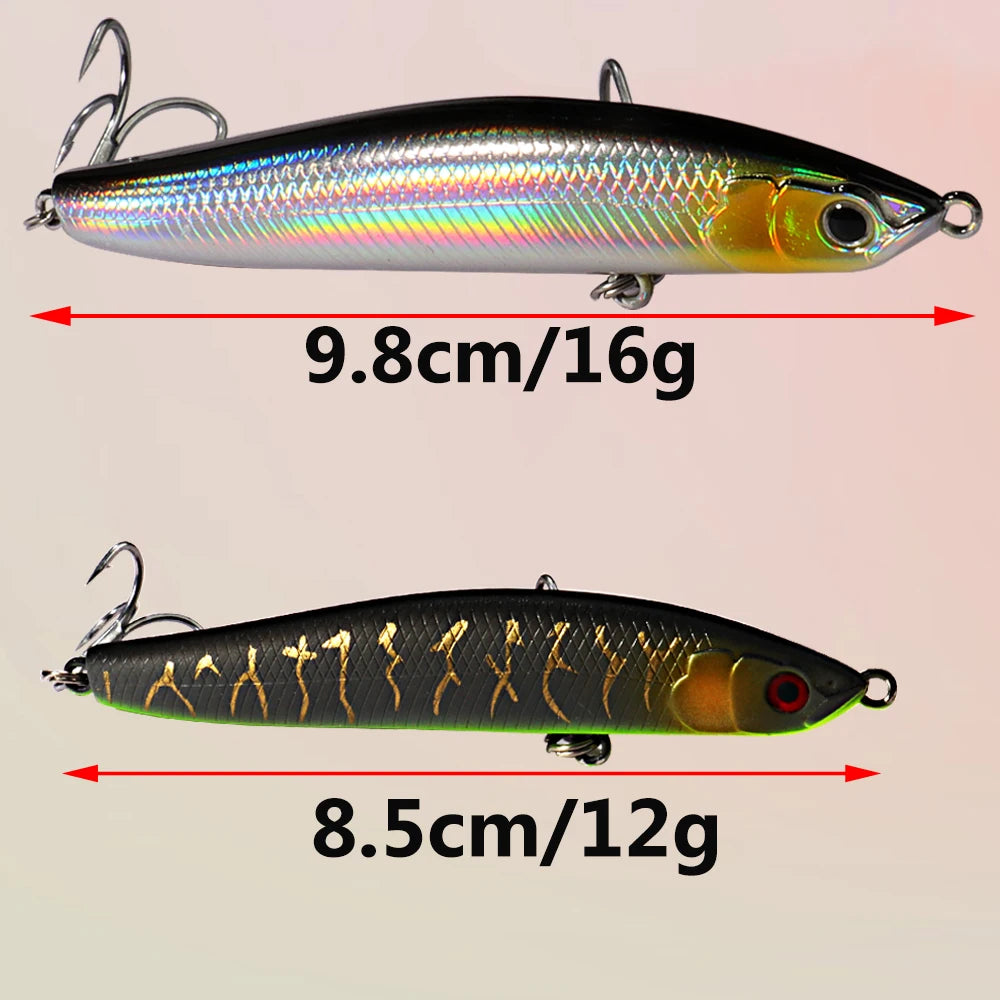 Sinking Pencil Bait 16g 9.8cm 12g 8.5cm Wobbler Weight Transfer System Popper Pesca Swimbait Cast Minnow Tackle Fishing Lure - Duke's Fishing Supply