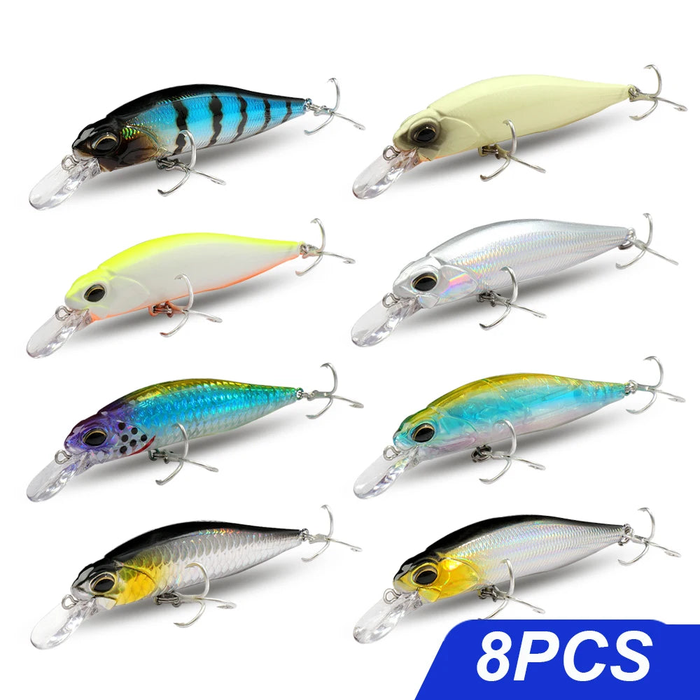 Fishing Lure Kit Floating 8.5g Bait Sinking Minnow 5g Wobbler Swimbait Carp Fishing Tackle Rattle Cranbait Set Pesca Jerkbait - Duke's Fishing Supply