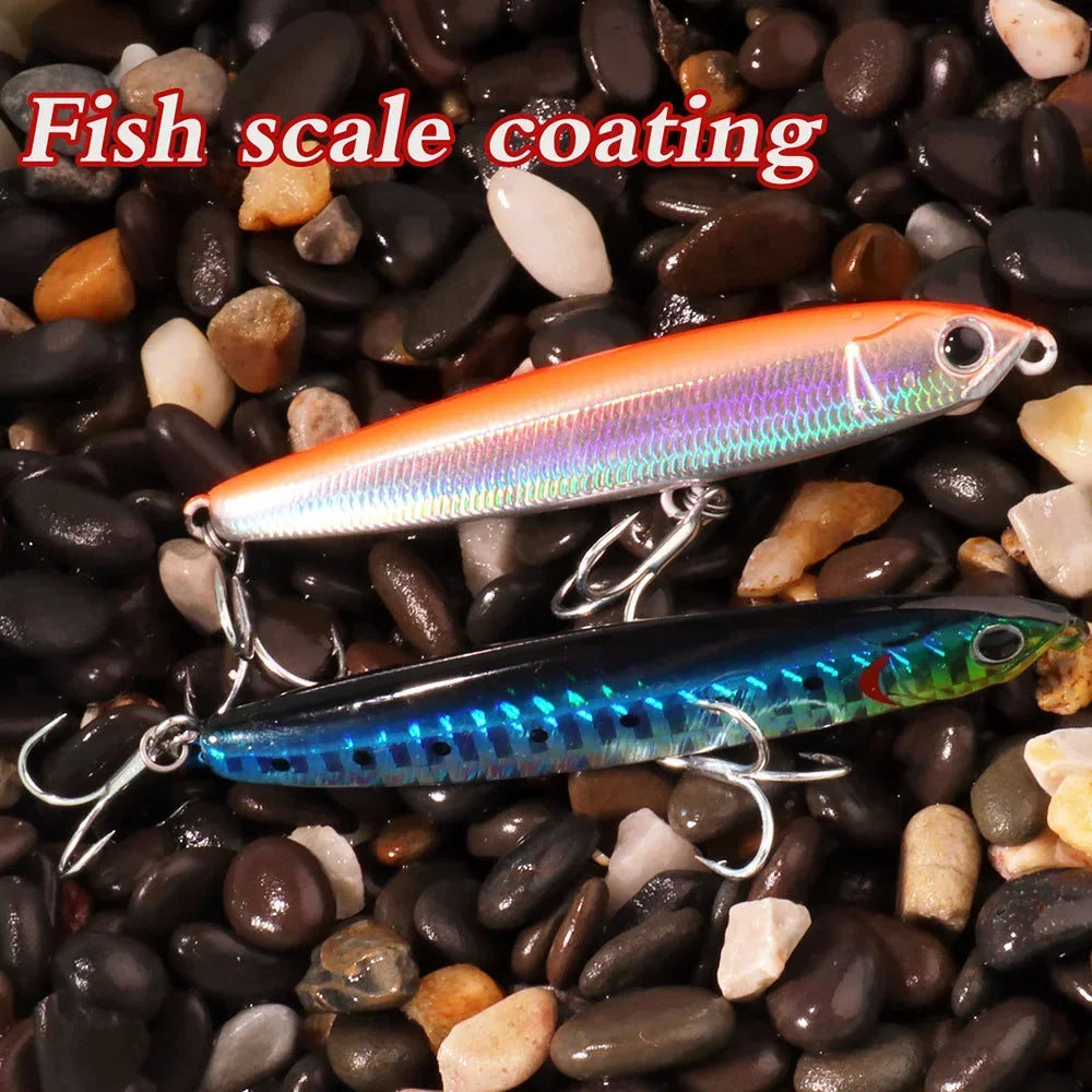 GOBAIT Sinking Pencil Bait 10g 14g 18g 24g Minnow 8cm 10cm Fishing Hook Metal Jig Wobbler Plopper Casting Gear Popper Pesca Lure - Duke's Fishing Supply
