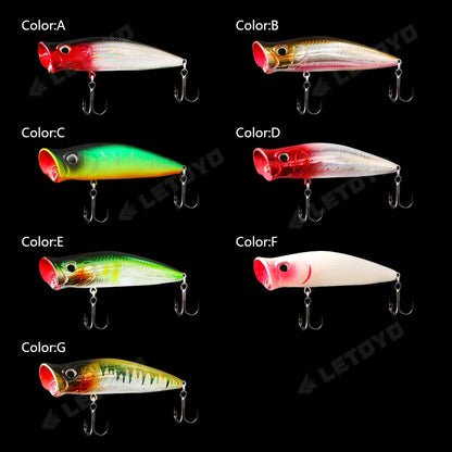 LETOYO Floating Fishing Lures 8.5g 16g Artificial Laser Coating Hard Baits Topwater Poppers Bass Pike Wobbler Popper Lure - Duke's Fishing Supply