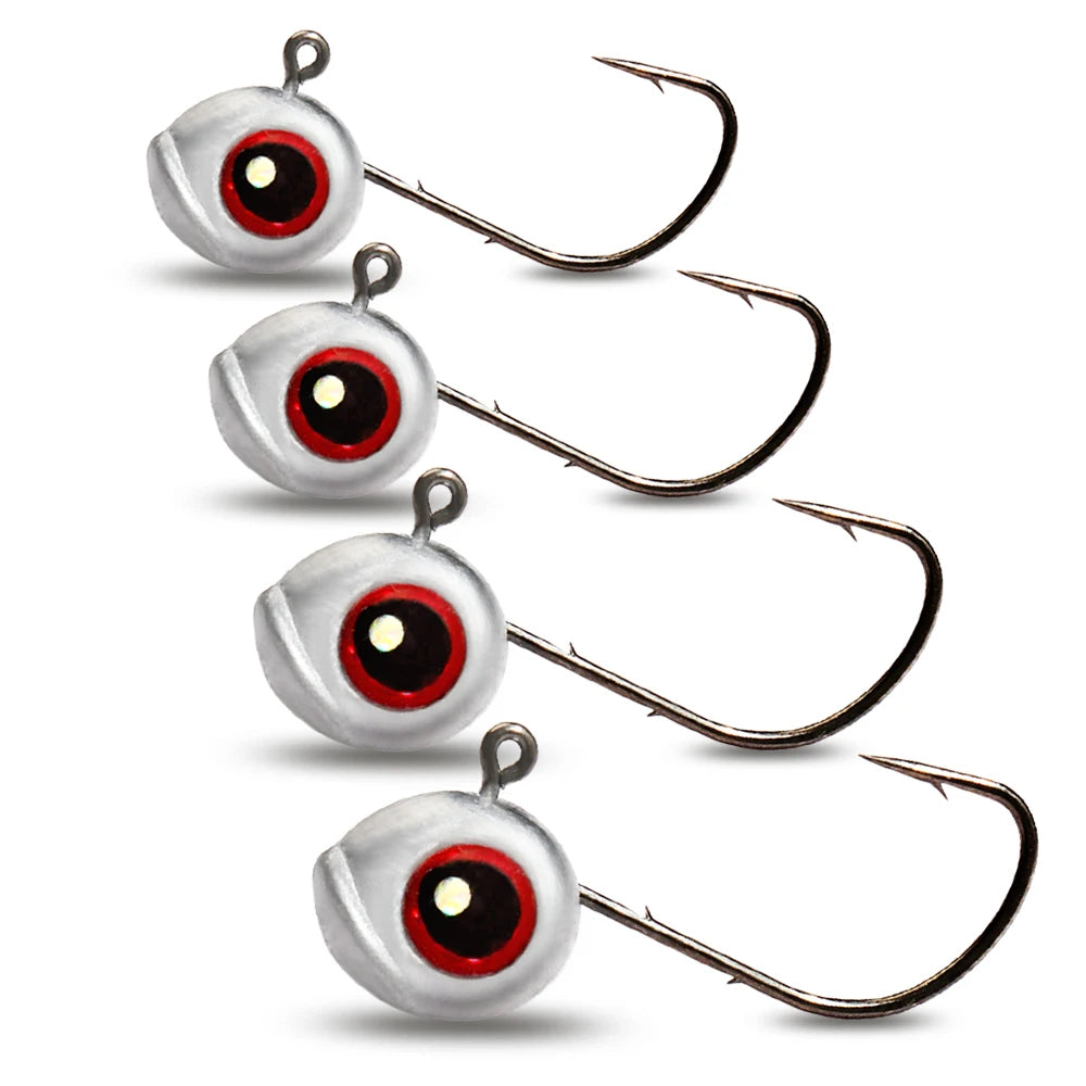 5-20Pcs Big Fish Eye Jig Head Hooks 2.5g 3.5g 5g Shank Barbed Root Ned Rig Fishing Soft Lure Kit Tackle Pesca Gear Fishhook - Duke's Fishing Supply