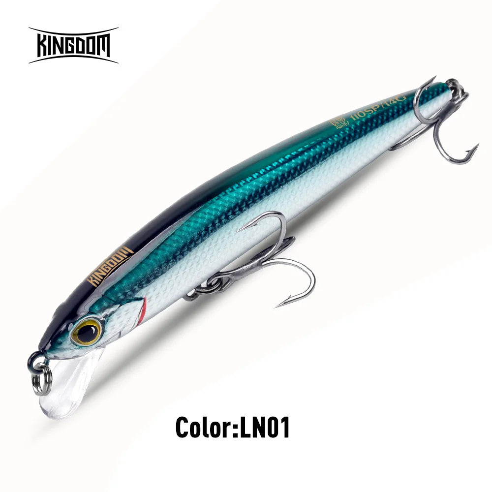 KINGDOM SP Shadow Fishing Lures 6.5g 9g 14g 14.2g Suspending Minnow Wobbler Crank Baits Artificial Sea Bass Pike Fishing Tackle - Duke's Fishing Supply