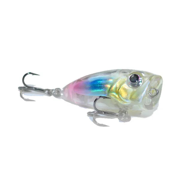 LETOYO 35mm 3.7g Micro Popper Fishing Lure Topwater Mini Artificial Hard Baits Wobblers For Stream Trout Bass Fishing Lures - Duke's Fishing Supply