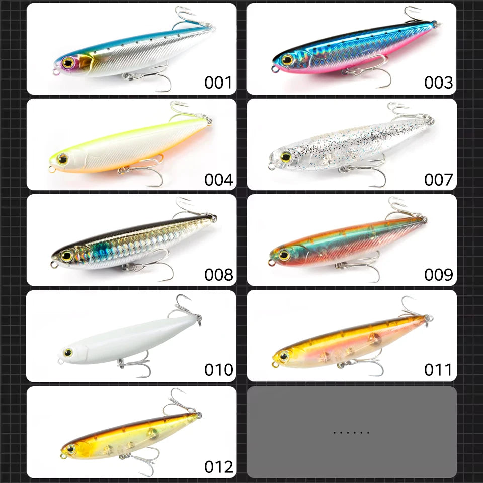 Hunthouse Pencil Fishing Lure Walk The Dog Top Water Artificial Bait Fishing Tackle For Pike Bass Bestselling Color Combos LW536 - Duke's Fishing Supply