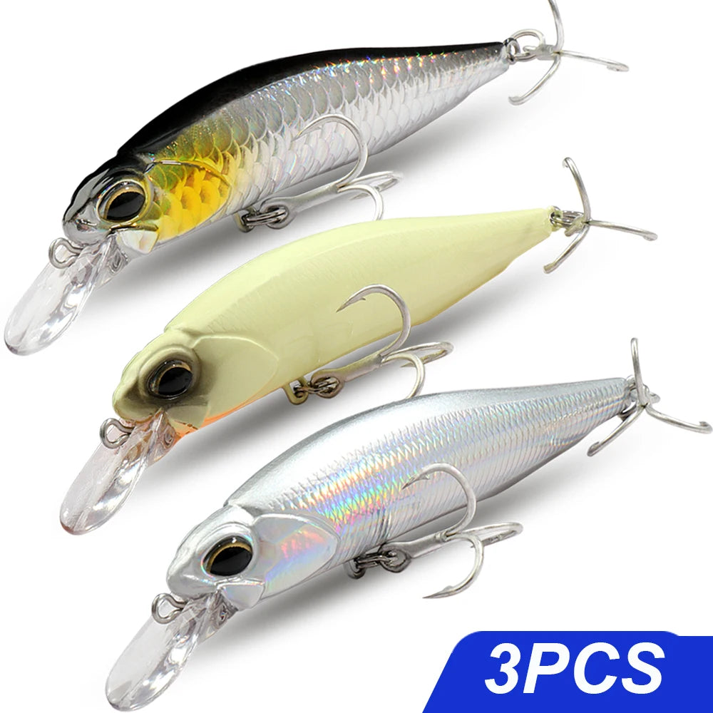 Fishing Lure Kit Floating 8.5g Bait Sinking Minnow 5g Wobbler Swimbait Carp Fishing Tackle Rattle Cranbait Set Pesca Jerkbait - Duke's Fishing Supply