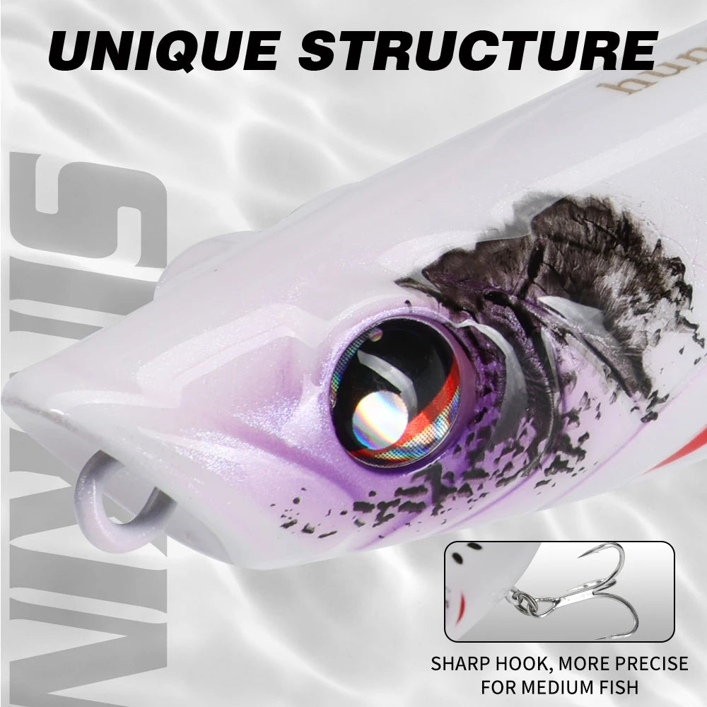 Hunthouse WTD Hard Pencil Fishing Lure Topwater Popper 90m/11.6g Stick Bait Wobblers Fishing Tackle For Seabass Pike LW547 - Duke's Fishing Supply