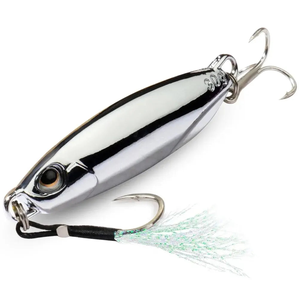 Metal Jig Fishing Lure 10g 20g 30g 40g Cast Swimbait Hook Wobbler Pike Spoon Carp Spinner Sea Tackle Kit Pesca Artificial Bait - Duke's Fishing Supply