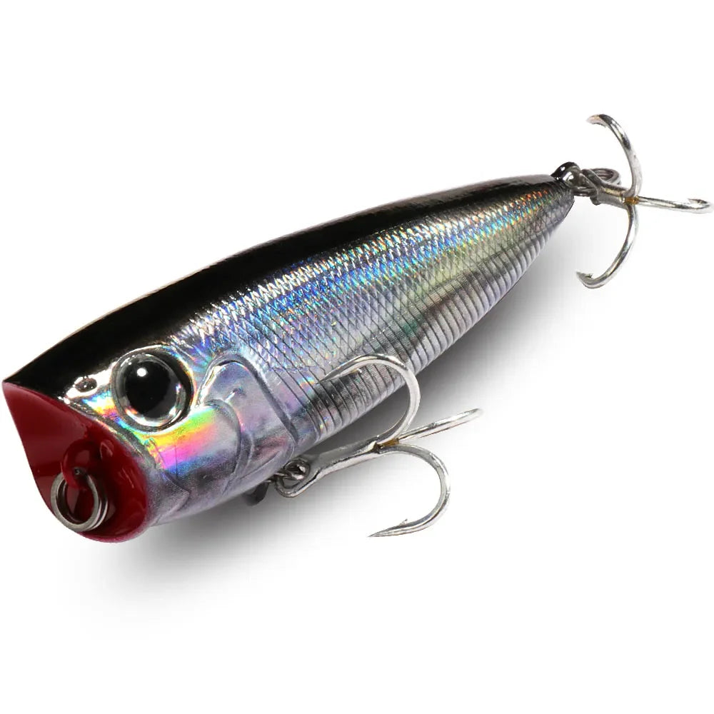 Top Water Floating Popper 8g 6.5cm Lure Steel Ball Copper Ballast Balance System Swimbait Pesca Wobbler Minnow Tackle Crank Bait - Duke's Fishing Supply