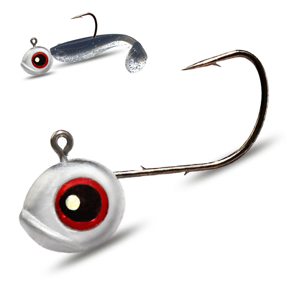 5-20Pcs Big Fish Eye Jig Head Hooks 2.5g 3.5g 5g Shank Barbed Root Ned Rig Fishing Soft Lure Kit Tackle Pesca Gear Fishhook - Duke's Fishing Supply