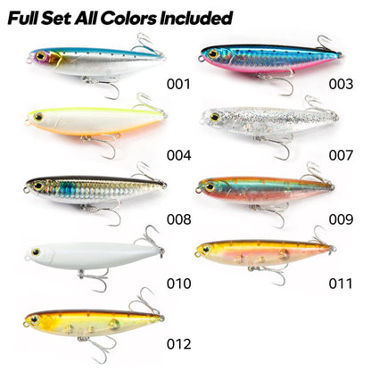 Hunthouse Pencil Fishing Lure Walk The Dog Top Water Artificial Bait Fishing Tackle For Pike Bass Bestselling Color Combos LW536 - Duke's Fishing Supply