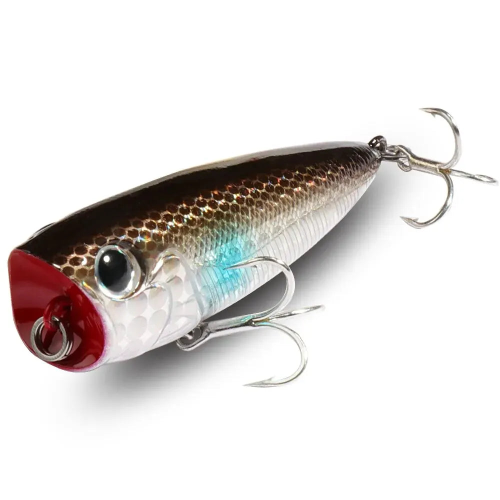 Top Water Floating Popper 8g 6.5cm Lure Steel Ball Copper Ballast Balance System Swimbait Pesca Wobbler Minnow Tackle Crank Bait - Duke's Fishing Supply