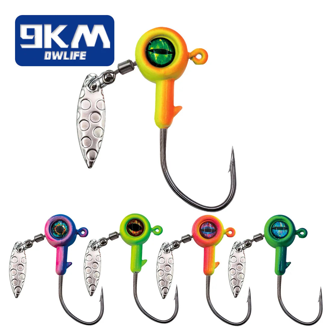 Colored Jighead with Spinner (Various Sizes) - Duke's Fishing Supply