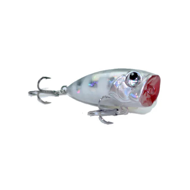 LETOYO 35mm 3.7g Micro Popper Fishing Lure Topwater Mini Artificial Hard Baits Wobblers For Stream Trout Bass Fishing Lures - Duke's Fishing Supply