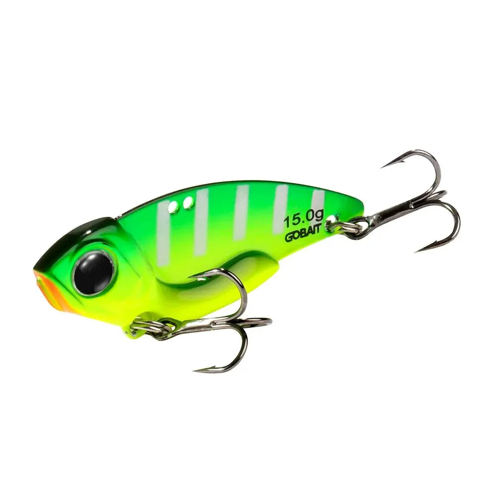 Metal Jig VIB Lure 7g 10g 15g Spoon Spinner Color Spinning Fishing Tackle Treble Hooks Swimbait Pesca Bait Spinnerbait VIBRATION - Duke's Fishing Supply